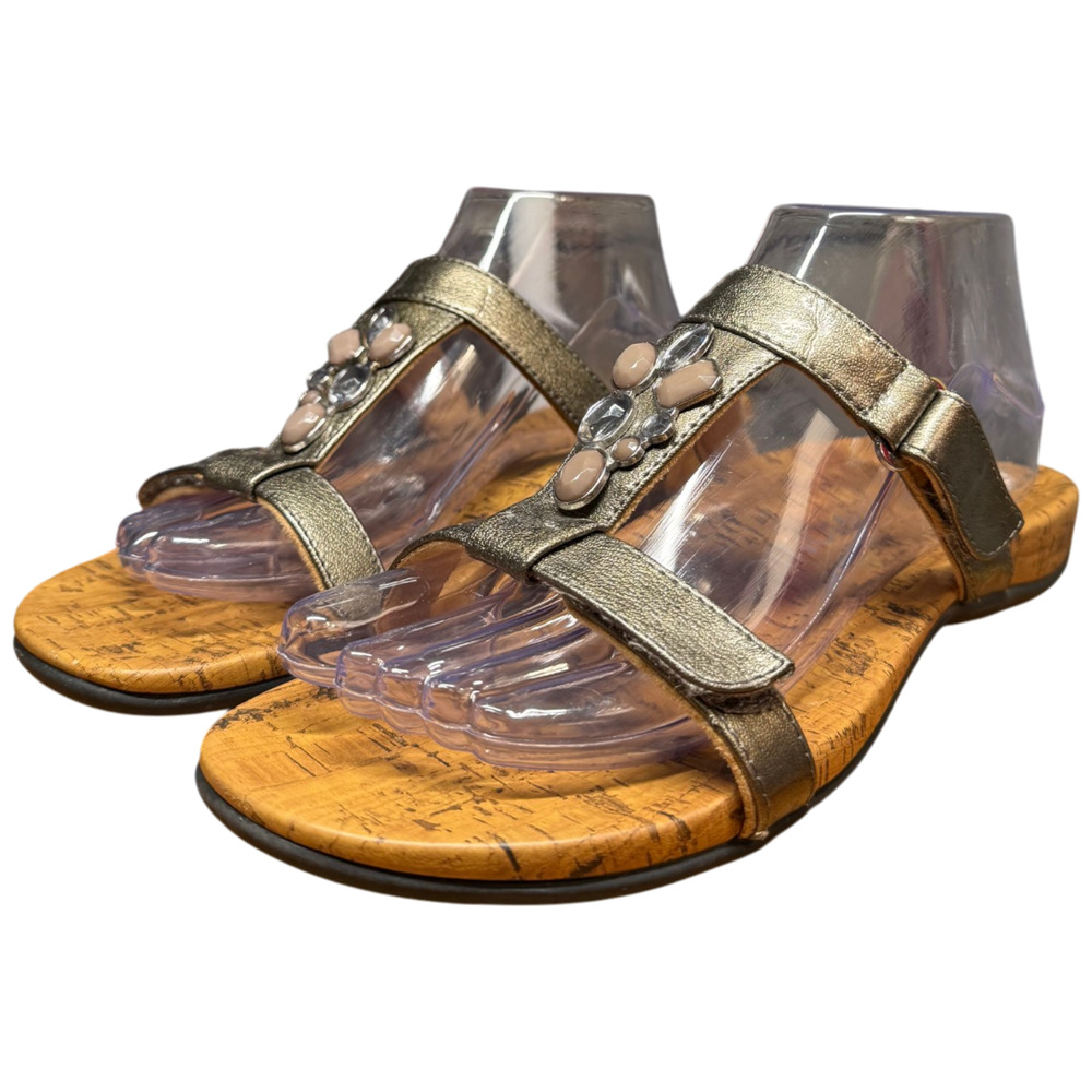 VIONIC Viviana Women's 8 Orthotic Jeweled Metallic Bronze Sandal Comfort Shoe - Picture 2 of 14